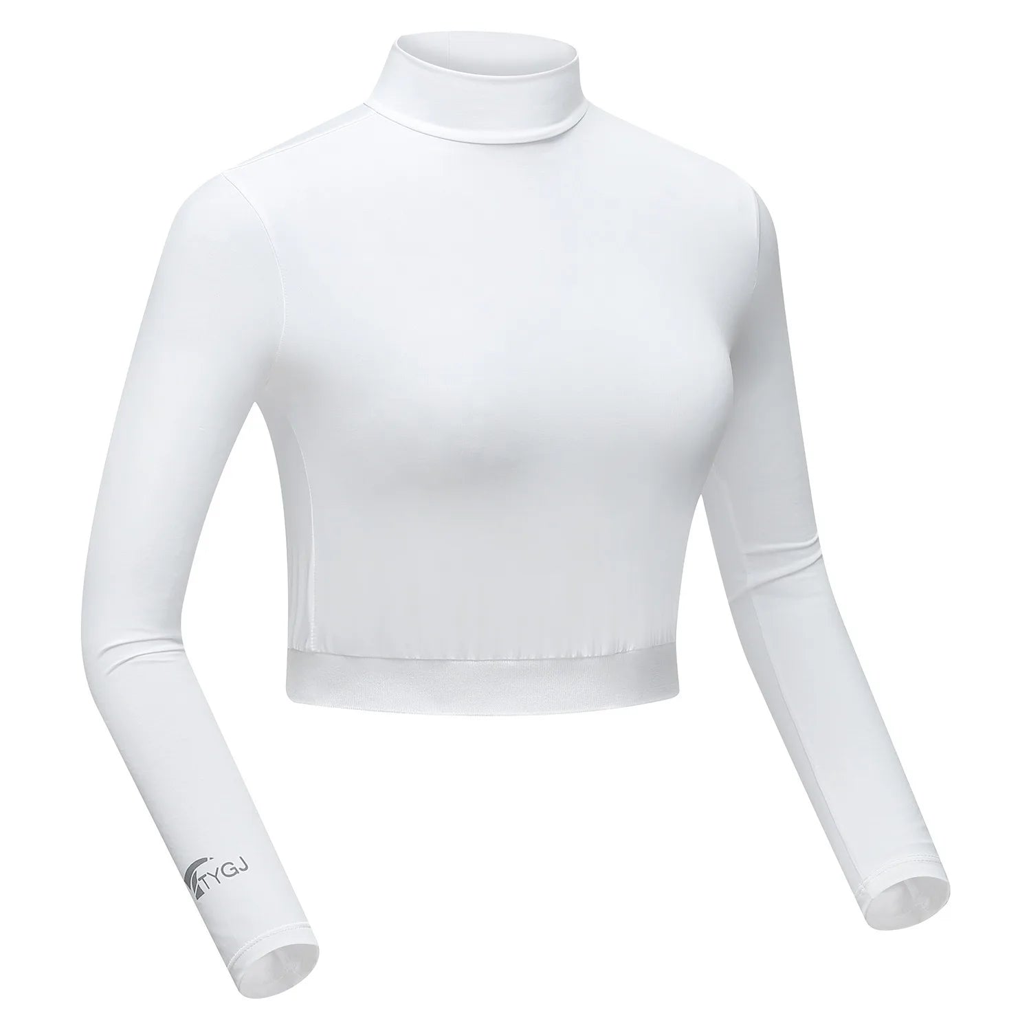 TTYGJ Golf Clothing Summer Sun Protection Clothing Ladies Ice Silk Bottoming Clothes High Waist Half Long Sleeve T-shirt - Slobuy