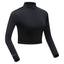 TTYGJ Golf Clothing Summer Sun Protection Clothing Ladies Ice Silk Bottoming Clothes High Waist Half Long Sleeve T-shirt - Slobuy