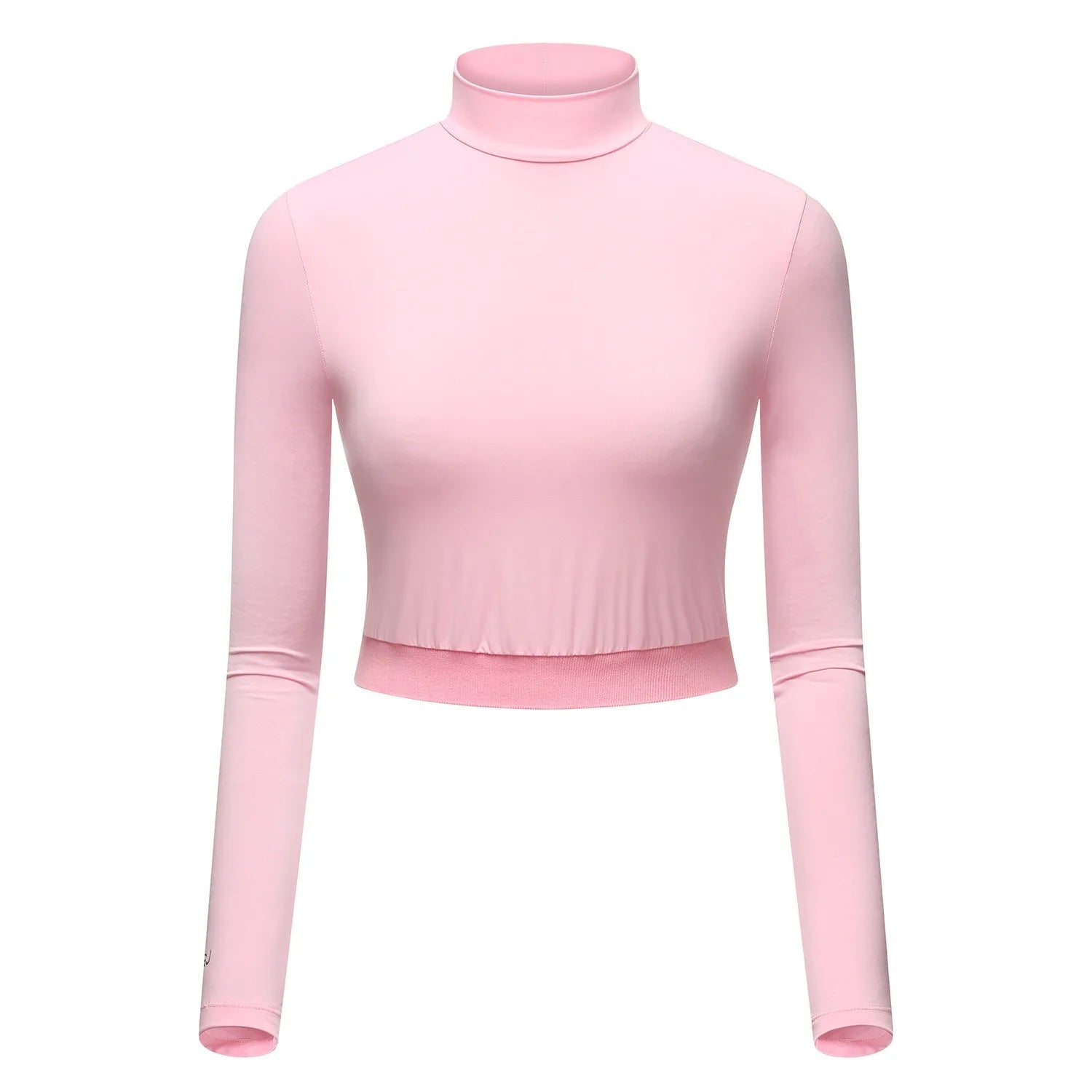 TTYGJ Golf Clothing Summer Sun Protection Clothing Ladies Ice Silk Bottoming Clothes High Waist Half Long Sleeve T-shirt - Slobuy