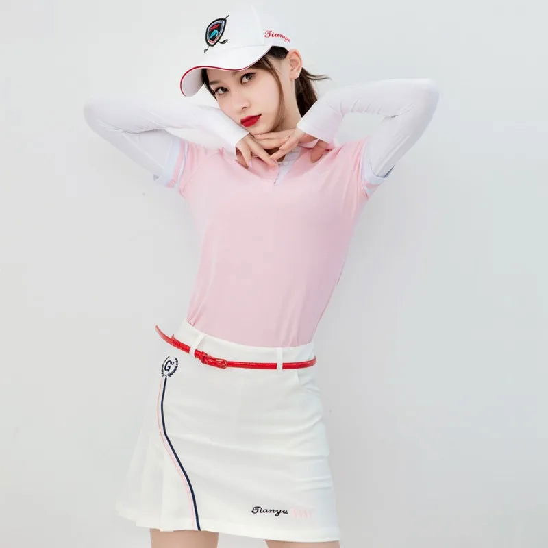 TTYGJ summer golf clothing women's adjustable sun protection hit clothes mesh underwear ice silk bottoming shirt clothes inside - Slobuy