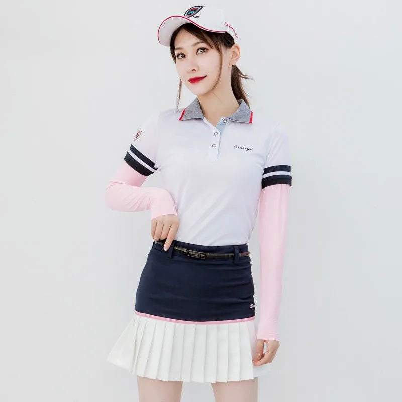 TTYGJ summer golf clothing women's adjustable sun protection hit clothes mesh underwear ice silk bottoming shirt clothes inside - Slobuy