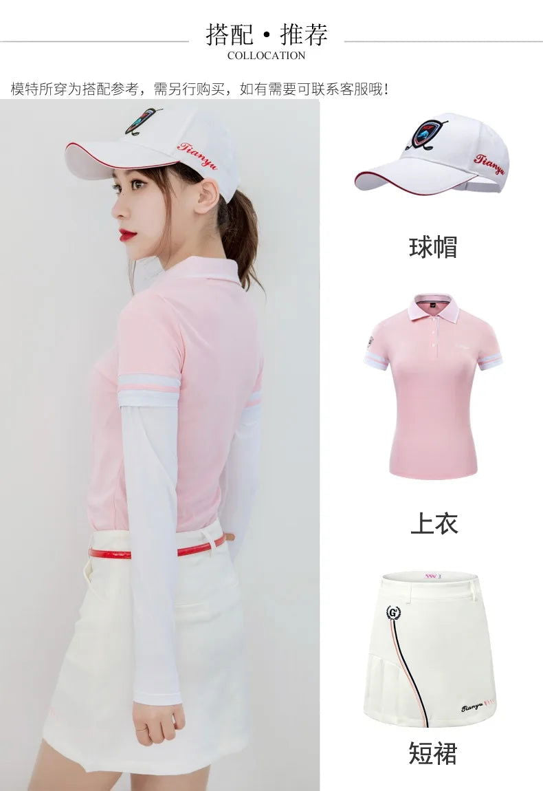 TTYGJ summer golf clothing women's adjustable sun protection hit clothes mesh underwear ice silk bottoming shirt clothes inside - Slobuy