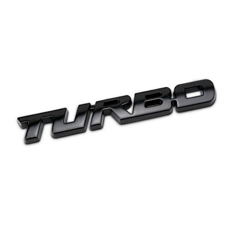 TURBO Car 3D Zinc Alloy Stickers Body Rear Label Side Trim Decals Car Styling Decoration Sticker Auto Exterior Decor Accessories - Slobuy