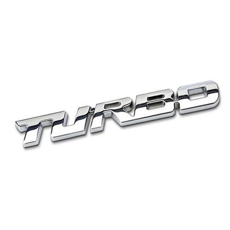 TURBO Car 3D Zinc Alloy Stickers Body Rear Label Side Trim Decals Car Styling Decoration Sticker Auto Exterior Decor Accessories - Slobuy