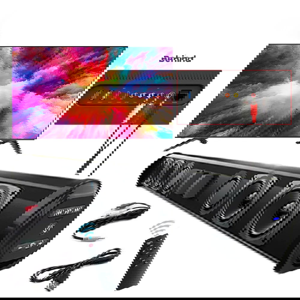 TV Car Sound Bar Wired and Wireless Bluetooth-compatible Home Surround SoundBar for PC Theater TV Computer Speaker - Slobuy