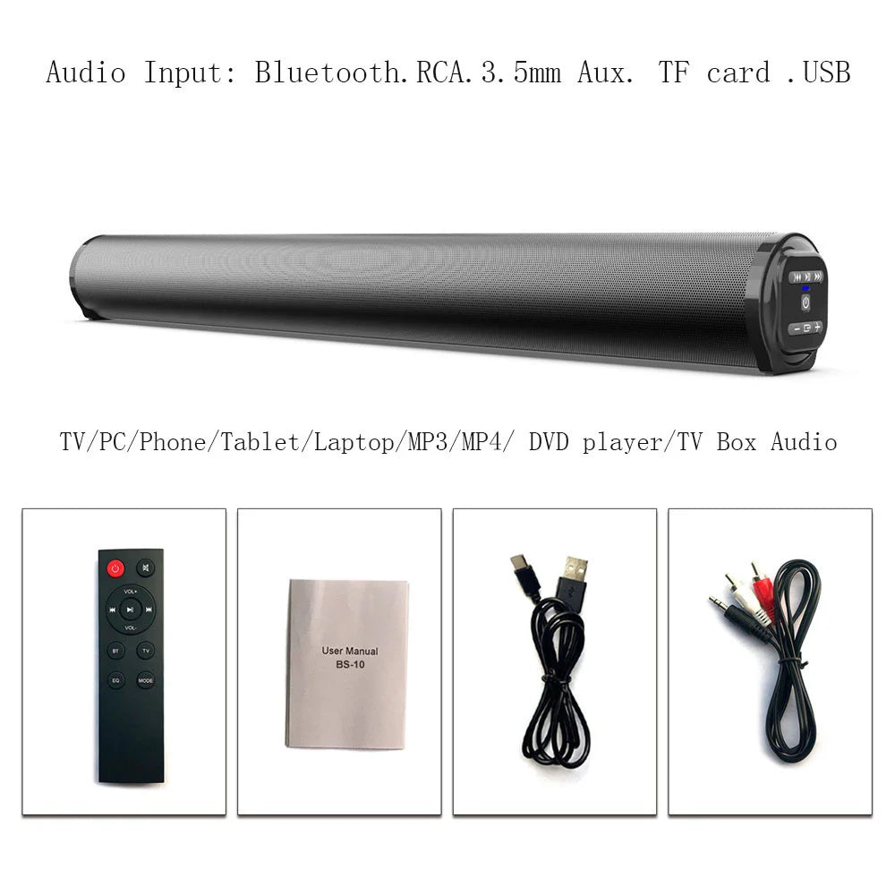 TV Car Sound Bar Wired and Wireless Bluetooth-compatible Home Surround SoundBar for PC Theater TV Computer Speaker - Slobuy