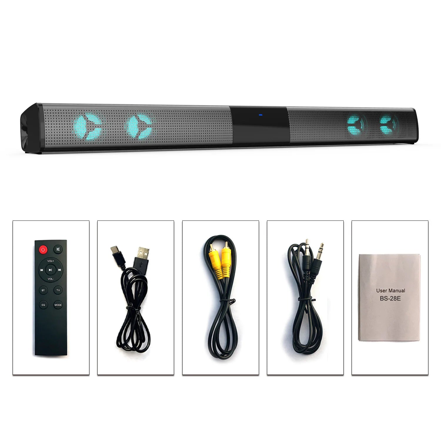 TV Car Sound Bar Wired and Wireless Bluetooth-compatible Home Surround SoundBar for PC Theater TV Computer Speaker - Slobuy