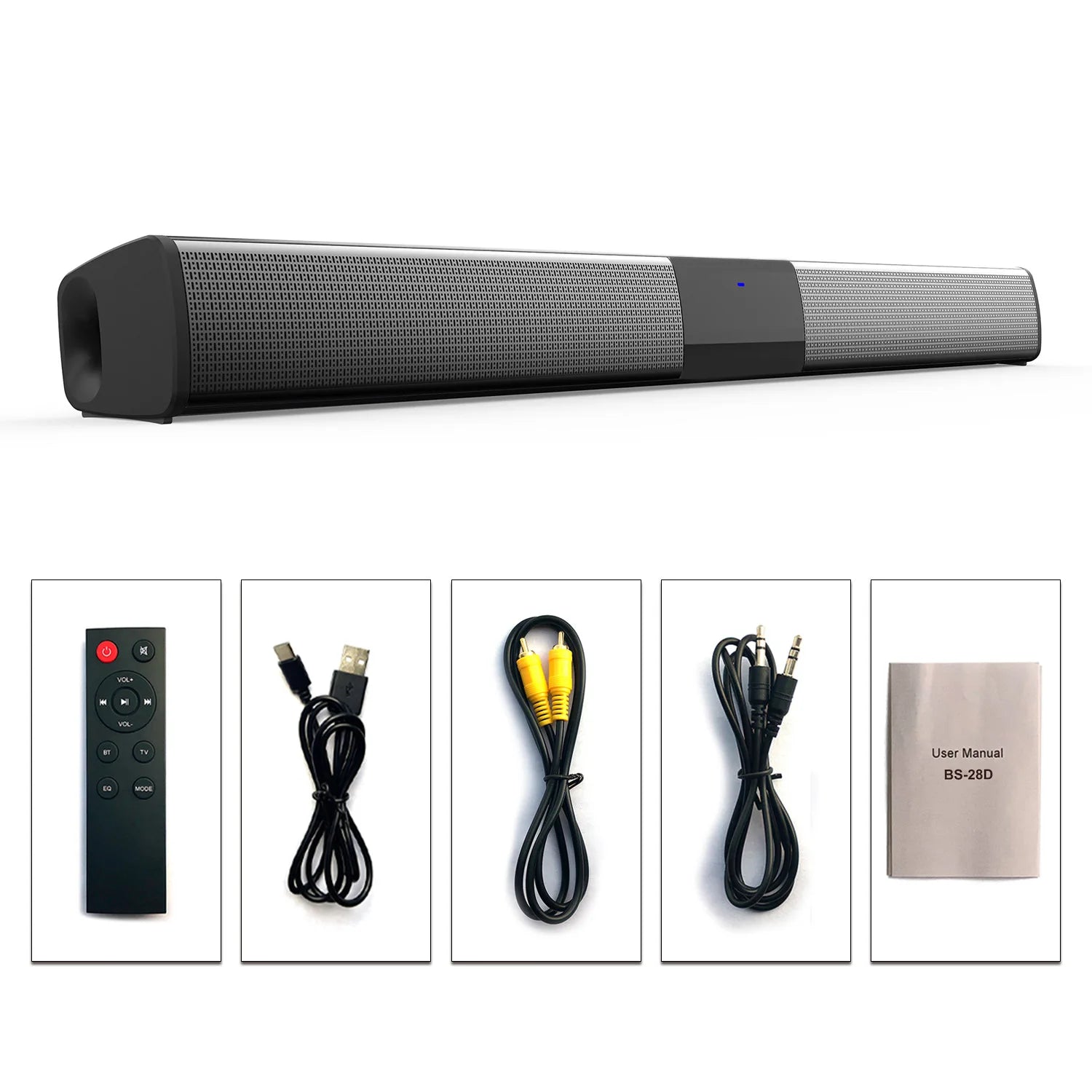 TV Car Sound Bar Wired and Wireless Bluetooth-compatible Home Surround SoundBar for PC Theater TV Computer Speaker - Slobuy