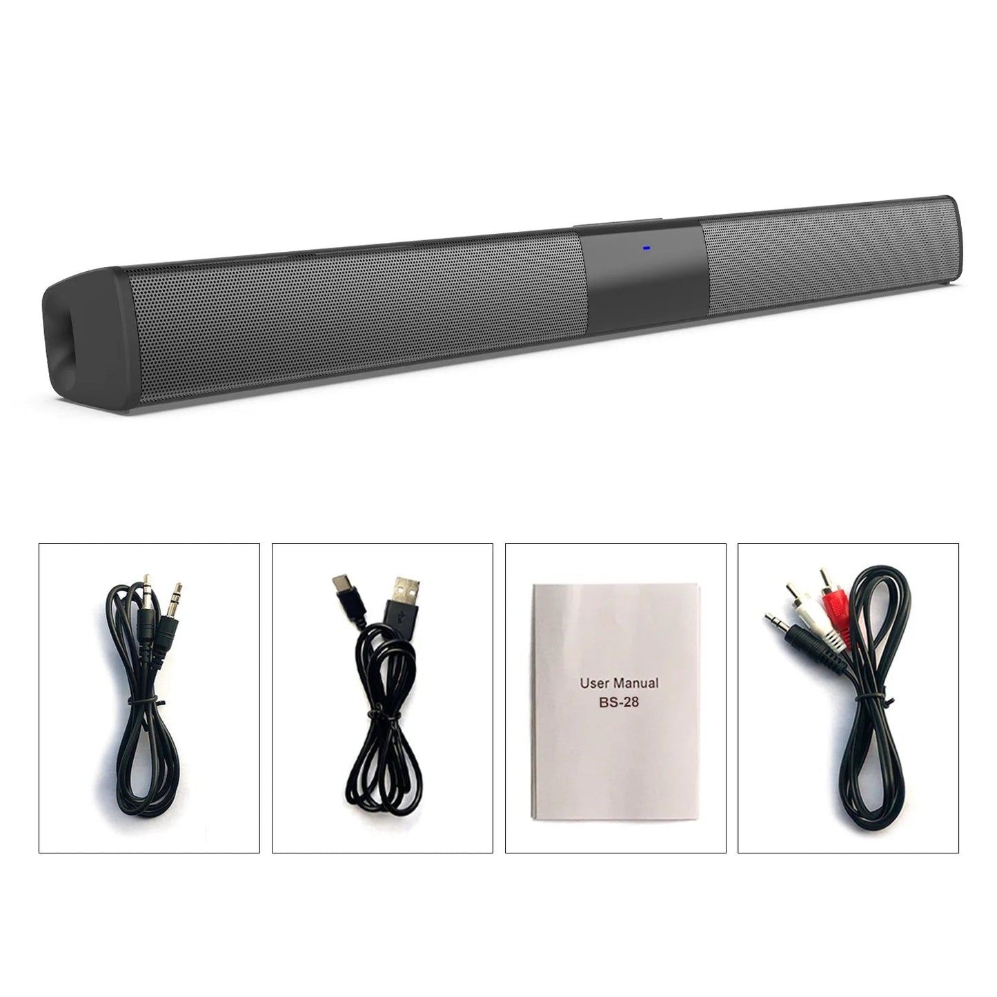 TV Car Sound Bar Wired and Wireless Bluetooth-compatible Home Surround SoundBar for PC Theater TV Computer Speaker - Slobuy