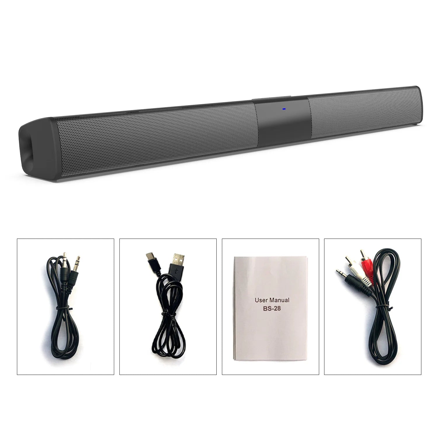 TV Car Sound Bar Wired and Wireless Bluetooth-compatible Home Surround SoundBar for PC Theater TV Computer Speaker - Slobuy