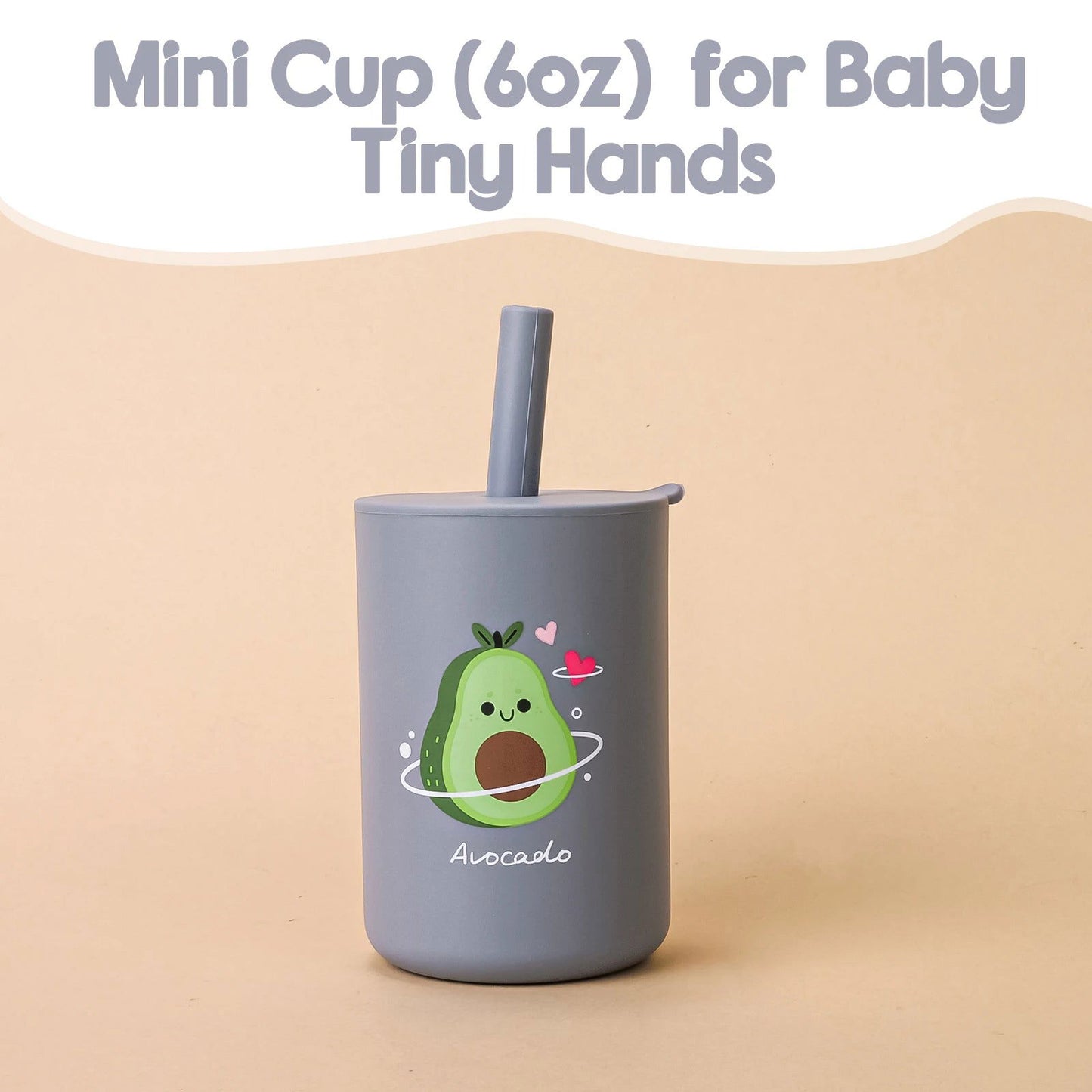 TYRY.HU 1Pc Baby Feeding Straw Cup Baby Cartoon Learning Feeding Cup Food Grade Silicone Toddler Water Bottle Tableware BPA Free - Slobuy