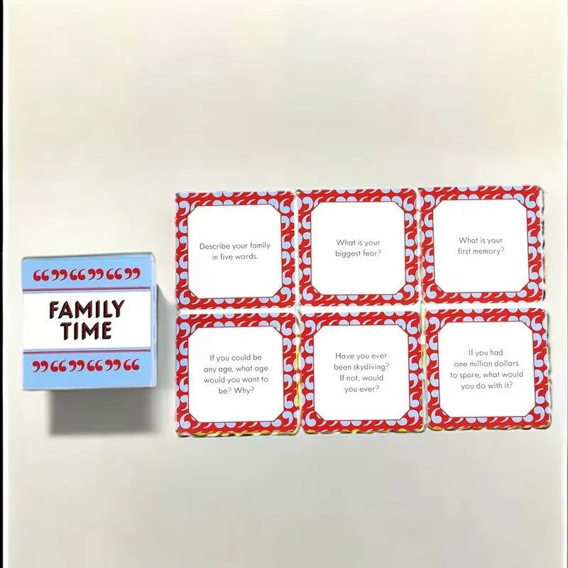 Table Card Game for Family Gatherings 50 Conversation Cards After Dinner Amusements Game Portable Camping and Holiday Games - Slobuy