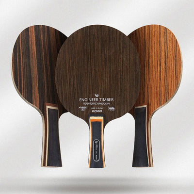 Table Tennis Racket 5 Layers Ping Pong Blade Paddle Ebony Wood Dalbergia Tennis Rackets Professional Long Handle PingPong Racket - Slobuy