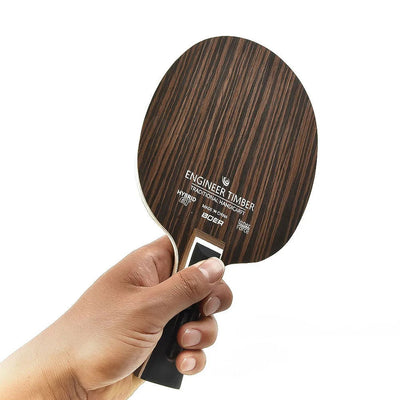 Table Tennis Racket 5 Layers Ping Pong Blade Paddle Ebony Wood Dalbergia Tennis Rackets Professional Long Handle PingPong Racket - Slobuy