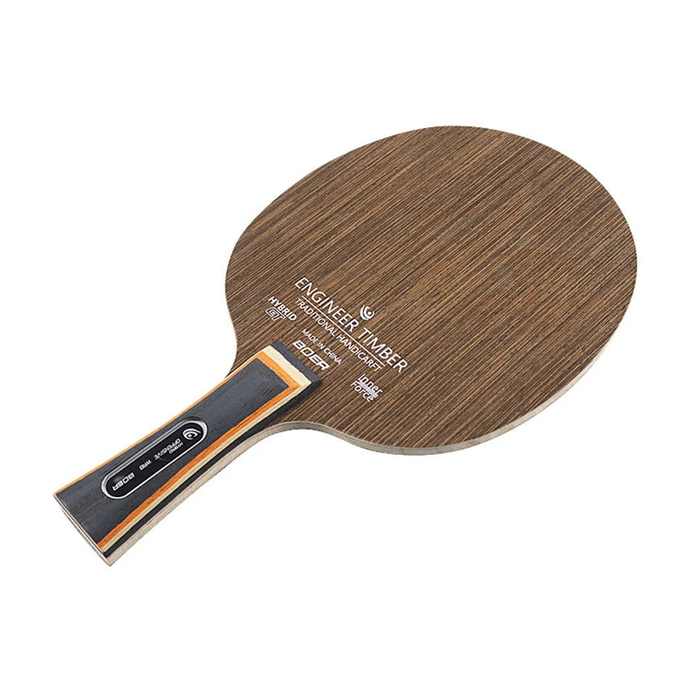 Table Tennis Racket 5 Layers Ping Pong Blade Paddle Ebony Wood Dalbergia Tennis Rackets Professional Long Handle PingPong Racket - Slobuy