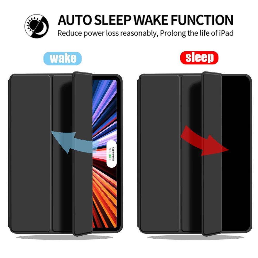 Tablet Case for Apple ipad 9.7" Air 4 5 6 7 8 9 10 th Gen mini 7.9" 8.3 Pro 11 2020 2021 2022 10.2" Cover Smart sleep wake Stand - Slobuy