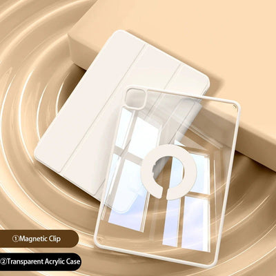 Tablet Case for iPad Pro 12.9 M2 Cover for 11 4th 3rd Magnetic Split Shell for Air 5 2022 10.9 2021 9th Mini 6 Transparent Funda - Slobuy