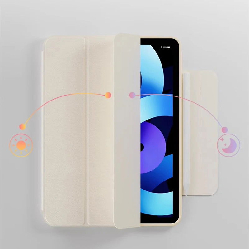 Tablet Case for iPad Pro 12.9 M2 Cover for 11 4th 3rd Magnetic Split Shell for Air 5 2022 10.9 2021 9th Mini 6 Transparent Funda - Slobuy