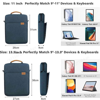 Tablet Sleeve Bag For Samsung Galaxy Tab S7 FE Plus A8 S6 Lite Case Shockproof Cover For Xiaomi Pad 5 Pro Redmi Pad Case Pouch - Slobuy