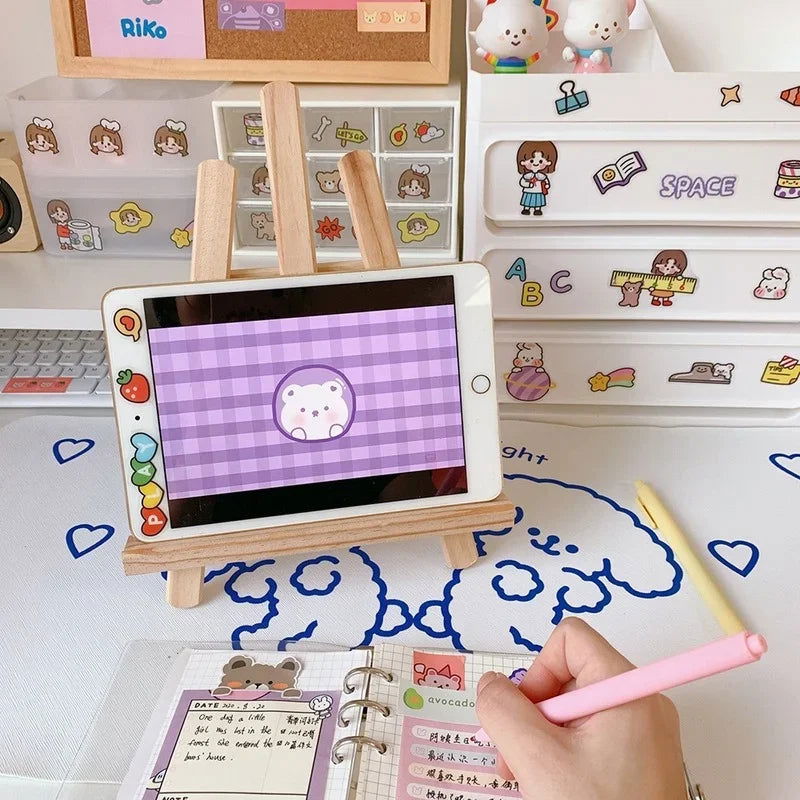 Tablet Stand for IPad Xiaomi Samsung Huawei Kindle Desktop Adjustable Wooden Holder Mini Easel Tablet Accessories - Slobuy