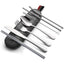 Tableware Reusable Travel Cutlery Set Camp Utensils  with Stainless Steel Spoon Fork Chopsticks Straw Portable Case - Slobuy