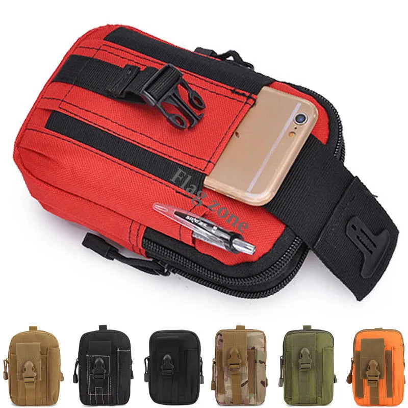Tactical Waist Bag Belt Pack Gear Molle Holster Wallet Pouch Men Outdoor Working Camping Hunting Tools Pack Small Soft Back - Slobuy
