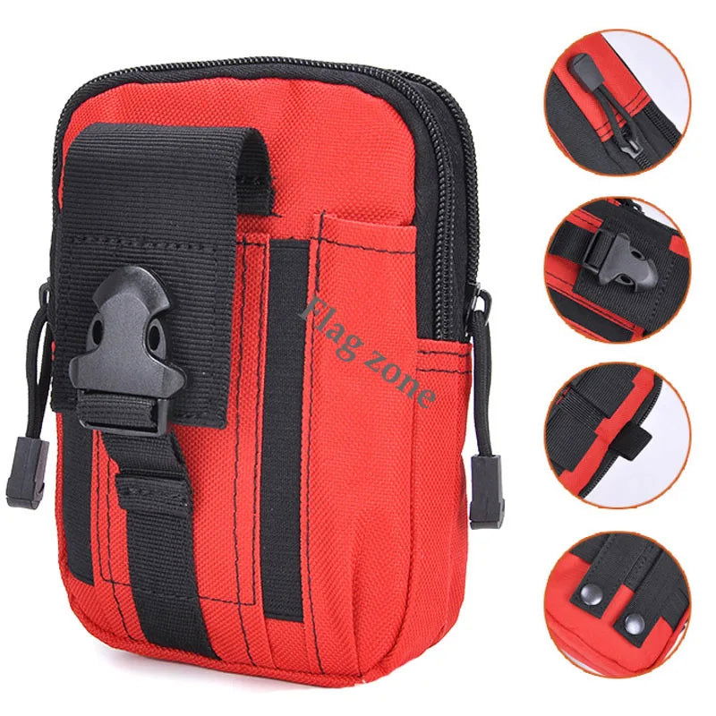 Tactical Waist Bag Belt Pack Gear Molle Holster Wallet Pouch Men Outdoor Working Camping Hunting Tools Pack Small Soft Back - Slobuy