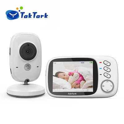TakTark 3.2 Inch Wireless Video Baby Monitor With Lullabies Auto Night Vision Two Way Intercom Temperature Monitoring Babysitter - Slobuy