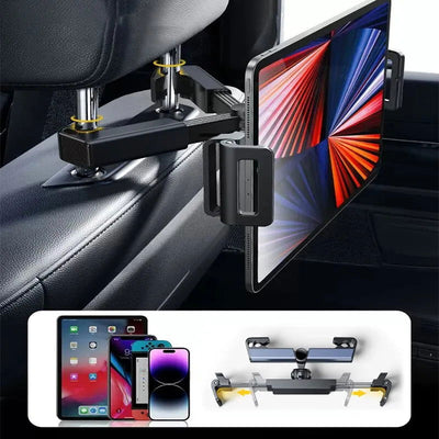 Telescopic Car Phone Holder for Rear Row Tablet Holder Anti Shake Tablet Mount Universal Auto Phone Stand for 4-12.9 Inch iPad - Slobuy