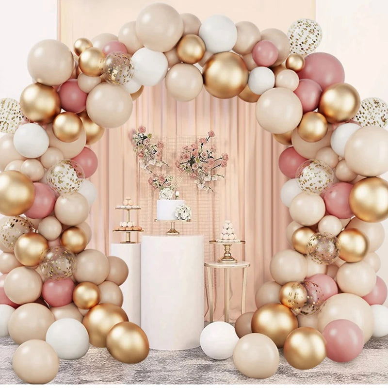 Tender Pink Gold Balloon Garland Arch Kit Wedding Birthday Party Decoration Adult Kids Baby Shower Decor Ballon Wedding Supplies - Slobuy