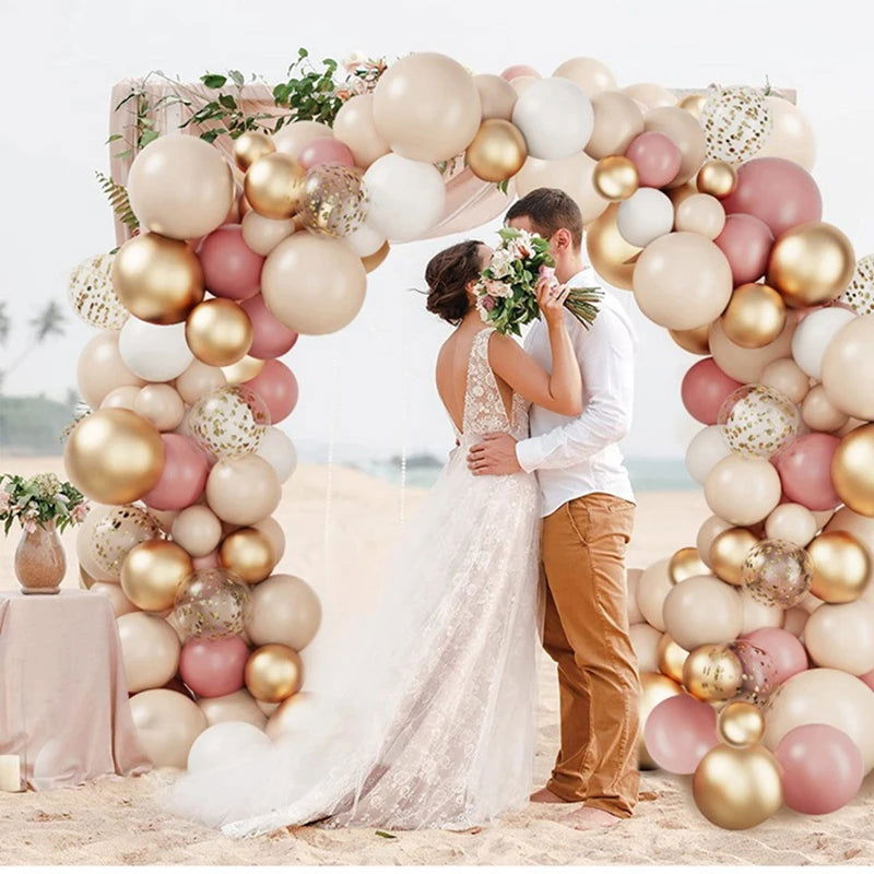Tender Pink Gold Balloon Garland Arch Kit Wedding Birthday Party Decoration Adult Kids Baby Shower Decor Ballon Wedding Supplies - Slobuy
