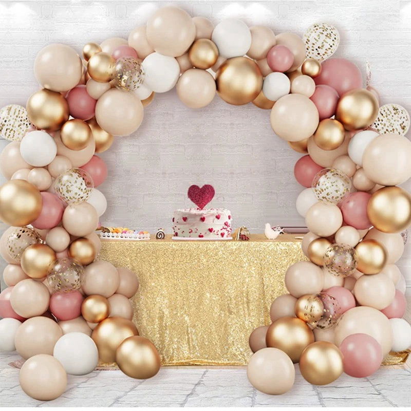 Tender Pink Gold Balloon Garland Arch Kit Wedding Birthday Party Decoration Adult Kids Baby Shower Decor Ballon Wedding Supplies - Slobuy