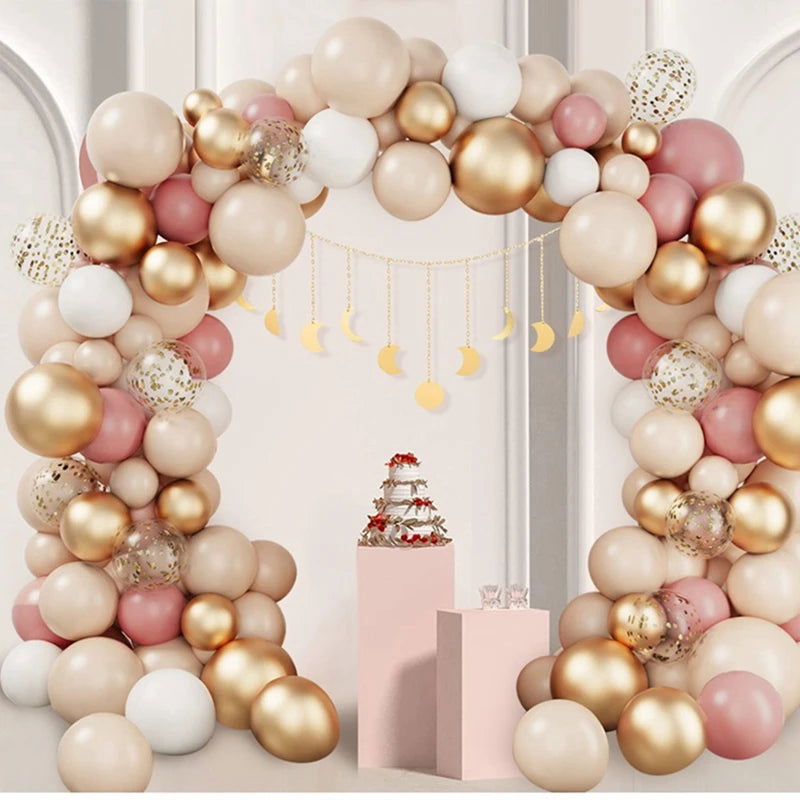 Tender Pink Gold Balloon Garland Arch Kit Wedding Birthday Party Decoration Adult Kids Baby Shower Decor Ballon Wedding Supplies - Slobuy