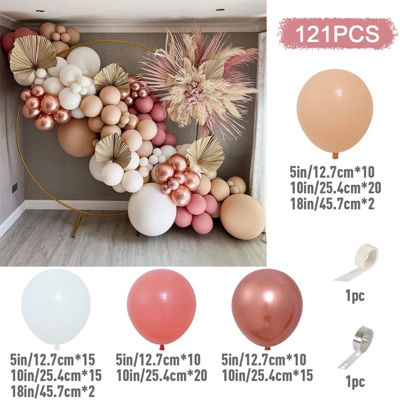 Tender Pink Gold Balloon Garland Arch Kit Wedding Birthday Party Decoration Adult Kids Baby Shower Decor Ballon Wedding Supplies - Slobuy