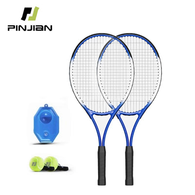 Tennis Rackets 2Pcs Kids Outdoor Sports Racquet Set Children's Beginners Serve Rebound Training Tennis Racket Set - Slobuy
