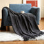 Textured Knitted Throw Blankets with Tassels Cozy Woven Decorative Boho Bed Blanket for Sofa Bed Chair Pattern for All Seasons - Slobuy