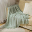 Textured Knitted Throw Blankets with Tassels Cozy Woven Decorative Boho Bed Blanket for Sofa Bed Chair Pattern for All Seasons - Slobuy