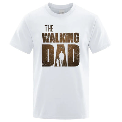The Walking Dad Funny Street Printed T-Shirts Men Fashion Summer Tshirt Loose Oversized Cotton Short Sleeves Casual Hip Hop Tees - Slobuy