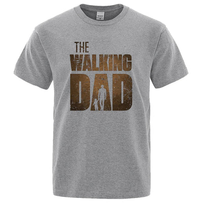 The Walking Dad Funny Street Printed T-Shirts Men Fashion Summer Tshirt Loose Oversized Cotton Short Sleeves Casual Hip Hop Tees - Slobuy