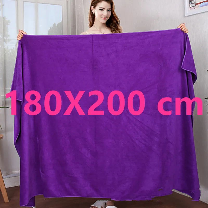 The new microfiber bath towel is super absorbent, soft and quick-drying, super large bath towel, multi-purpose travel sports - Slobuy