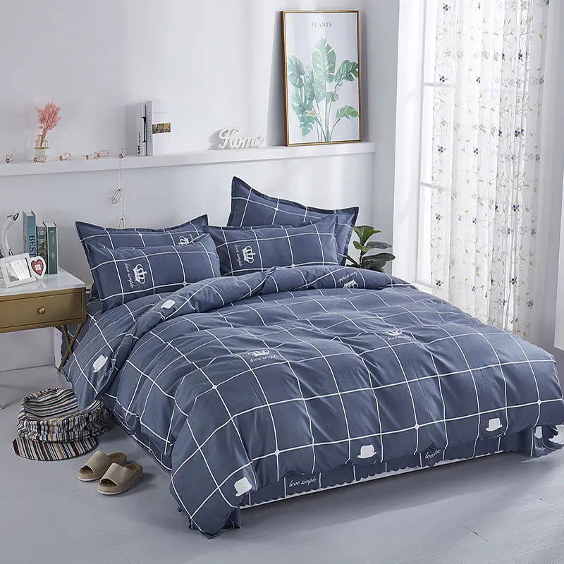 Thickened Sanding Quilt Cover Single Sheet Student Apartment Hotel Bedding Sheet Single Twill Skin-friendly Quilt Cover 90x200cm - Slobuy