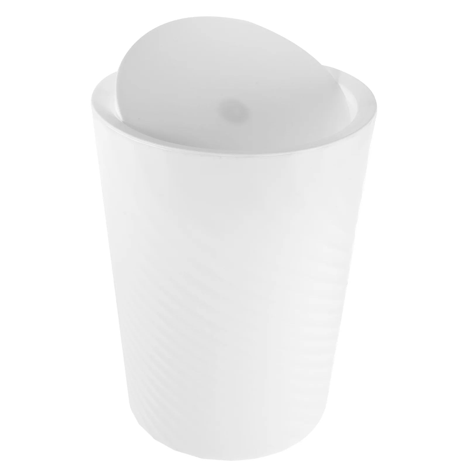 Threaded Trash Can Litter Plastic Small with Lid Bucket Large Capacity Kitchen Belt Pressure Ring Office Bin - Slobuy
