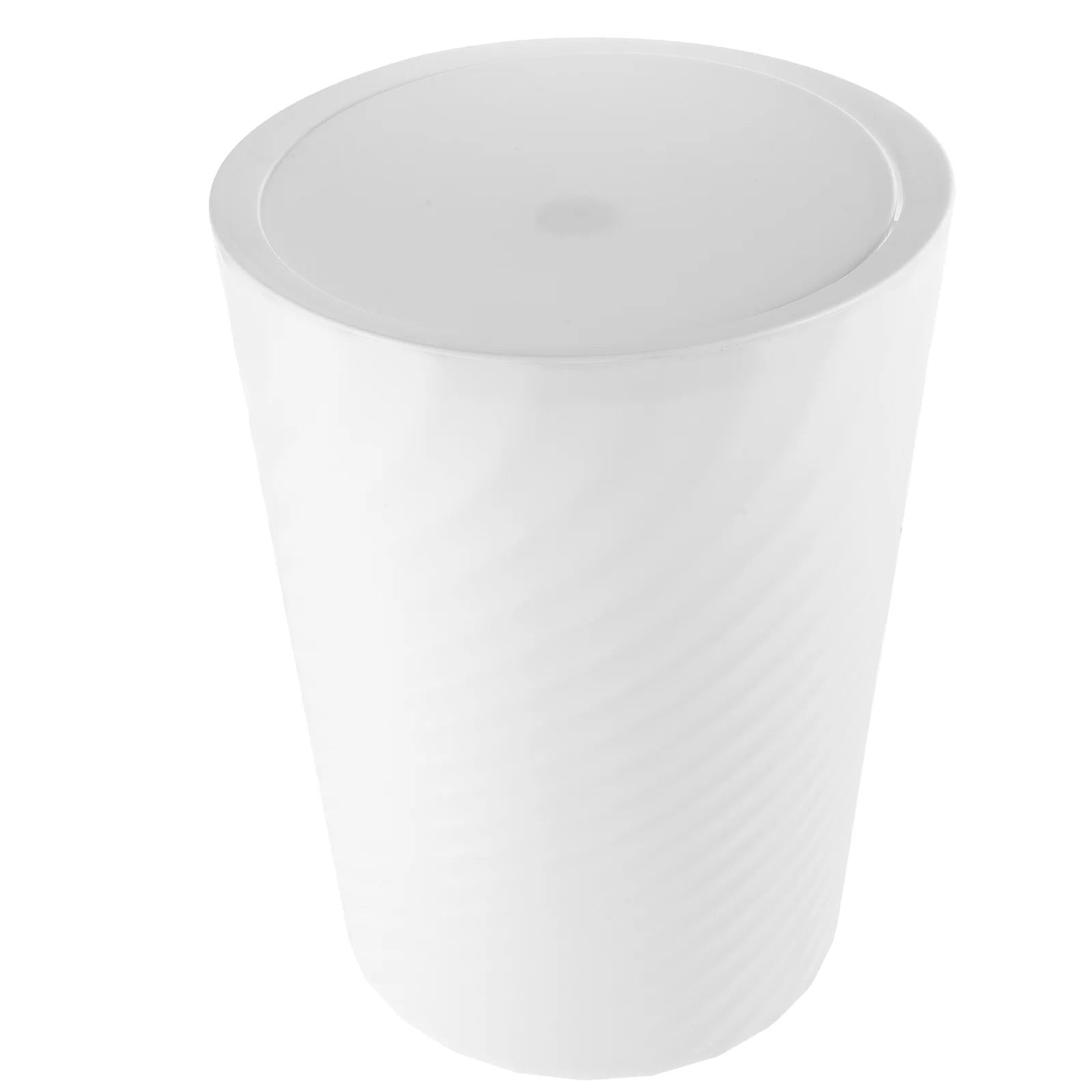 Threaded Trash Can Litter Plastic Small with Lid Bucket Large Capacity Kitchen Belt Pressure Ring Office Bin - Slobuy