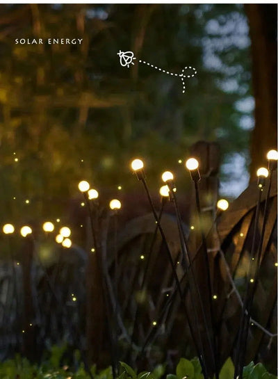 Three Headed Firefly Solar Outdoor Waterproof Firefly Lamp Courtyard Garden Layout Atmosphere Decoration Creative Outdoor Lawn - Slobuy