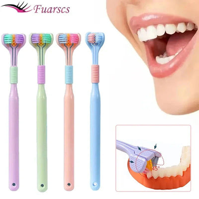 Three Sided Soft Hair Tooth Toothbrush Adult Toothbrush Ultra Fine Soft Bristle Oral Care Safety Teeth Brush for Oral Health Cle - Slobuy