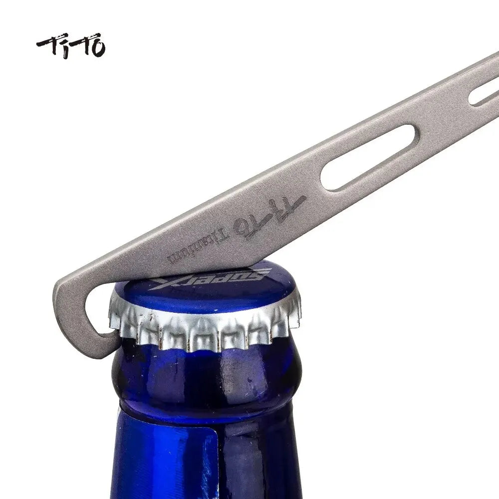 TiTo Camping Utensils Titanium Spork with Opener Use for Picnic Hiking Travel Camping Accessories - Slobuy