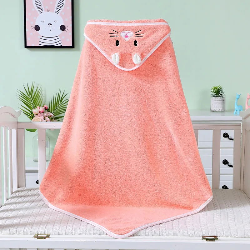 Toddler Baby Hooded Towels Newborn Kids Bathrobe Super Soft Bath Towel Blanket Warm Sleeping Swaddle Wrap for Infant Boys Girls - Slobuy