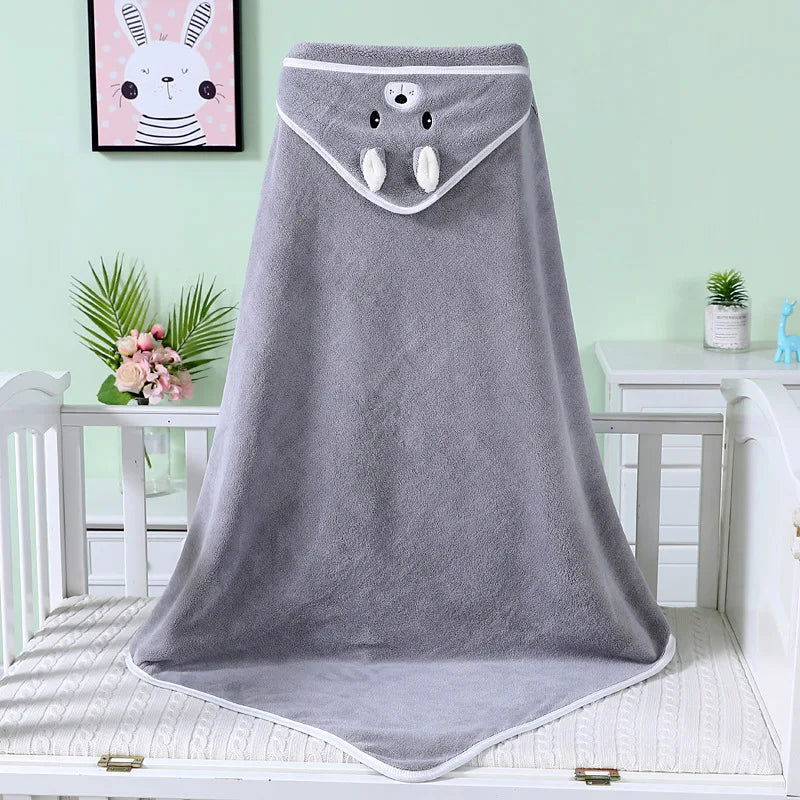 Toddler Baby Hooded Towels Newborn Kids Bathrobe Super Soft Bath Towel Blanket Warm Sleeping Swaddle Wrap for Infant Boys Girls - Slobuy