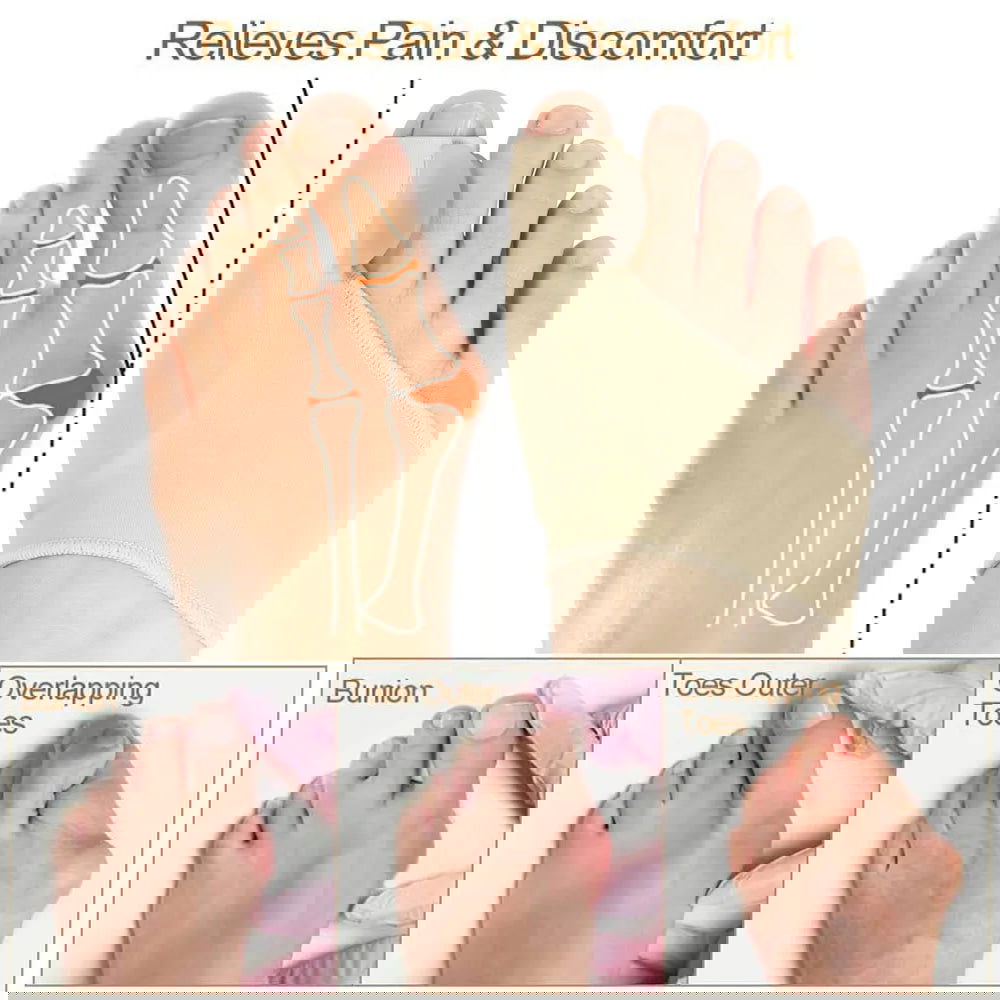Toe Separator Hallux Valgus Bunion Corrector Orthotics Feet Bone Thumb Adjuster Correction Pedicure Sock Straightener - Slobuy