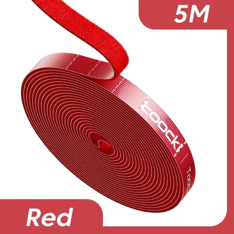 Toocki 5m Organizer Cable Management Tearable Organizador Cables 10mm Width Winder Ties Phone Accessories Wire Cord Organizer - Slobuy